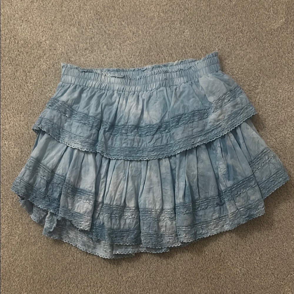 Loveshack fancy blue skirt